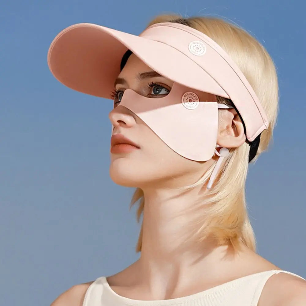 Summer Ice Silk Sunscreen Face Mask Sunscreen Eye Patches Sun Protection for Outdoor Golf Anti UV Eye Protection Shield