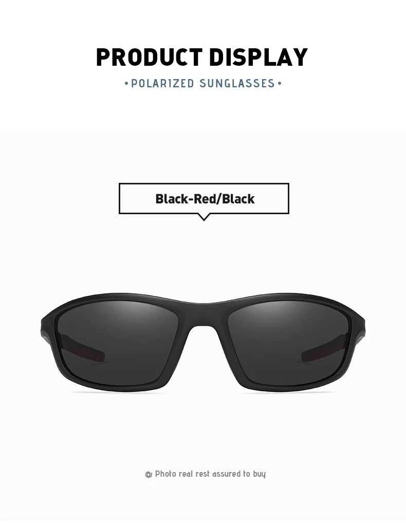 TR90 Polarized Outdoor Sports Sunglasses UV400 Mirror Anti-Glare Driving Glasses for Men Women