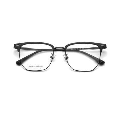 SANGCOO Ultra-light Comfortable Big Eyewear TR90 Pure Titanium Retro Square Optical Prescription Glasses Frame MenAndWomen G7121