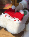 1 Pair Santa Claus Style Slippers, Indoor Warm Slippers, Winter Casual Slippers, Hand Washable, Christmas Gift, Unisex