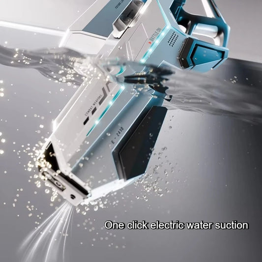 Upgrade Electric LED Water Gun with Automatic Water Absorption – Rechargeable Continuous Shooting Water Blaster