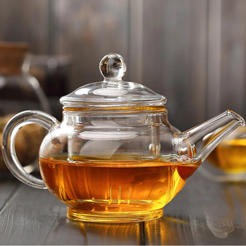 250ml Mini Glass Teapot with Filter for Kung Fu Tea