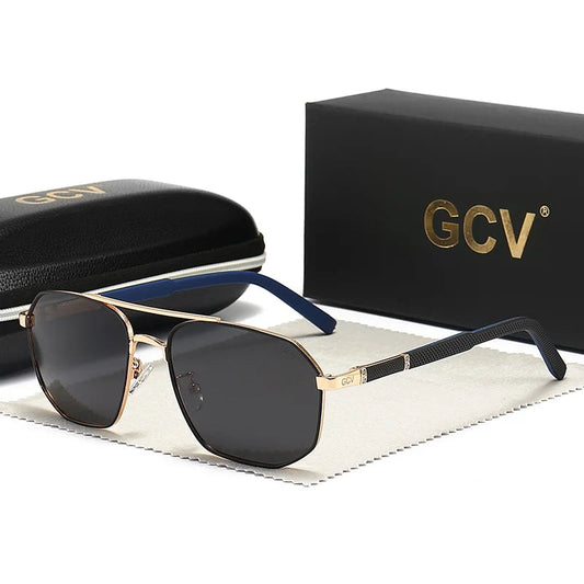 Classic Pilot Square Metal Frame Polarized UV400 Driving Sunglasses for Men Outdoor Eyewear