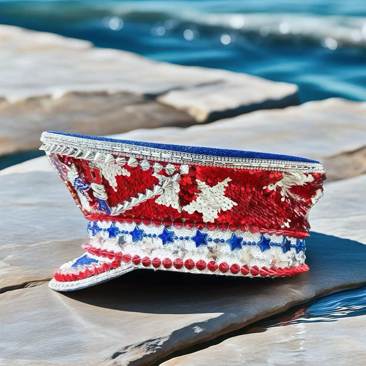 Captains Hat for Men Unisex Handmade Mardi Gras Hat Steampunk Burning Man Masquerade Party HongLuan Free Shipping