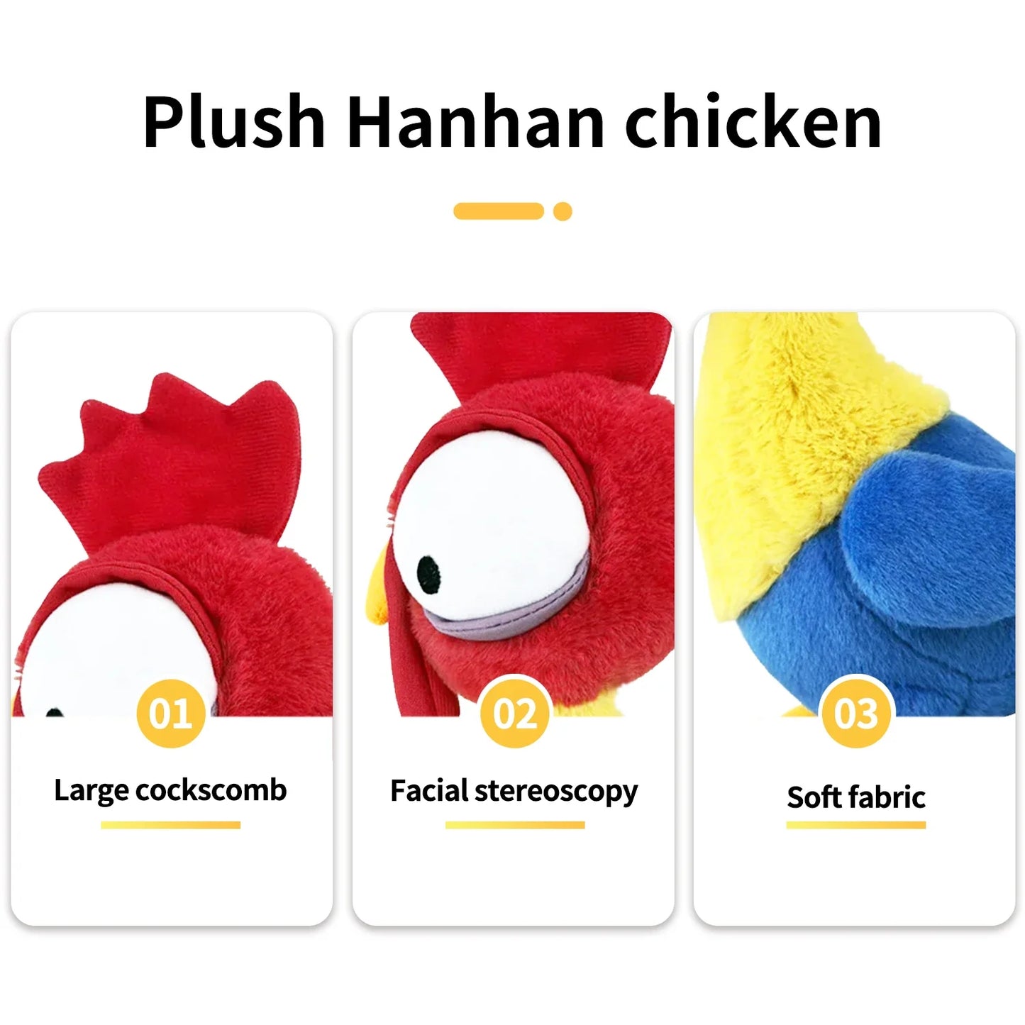11-inch Hei Hei Feature Plush Stuffed Doll Soft  Doll Sleeping Cuddle Buddy Doll for  Gift for friends or lovers