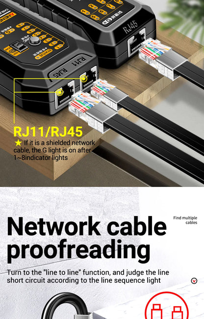 Network Line Tester Cable Finder RJ11 RJ45 Analyzer Test Tracker Receiver Telephone Line Networking Repair Tools