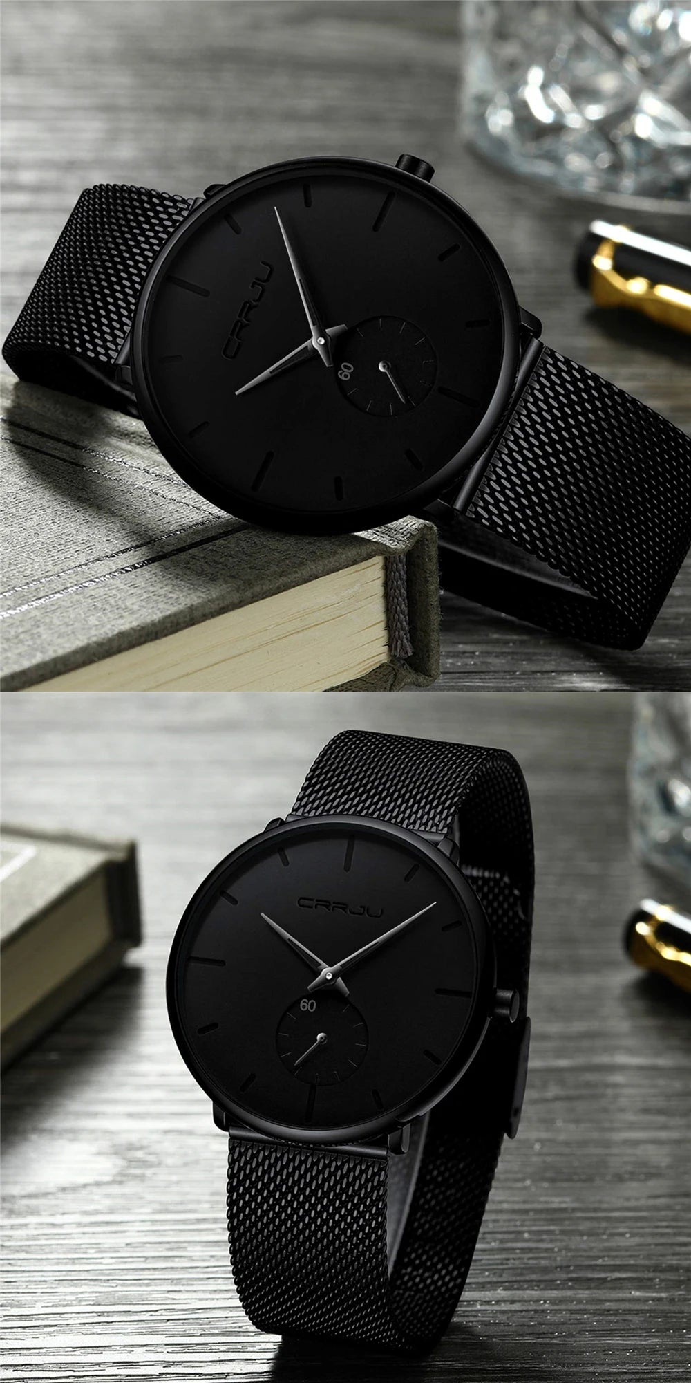 Fashion Mens Watches Top Brand Luxury Quartz Watch Men Casual Slim Mesh Steel Waterproof Sport Watch Relogio Masculino