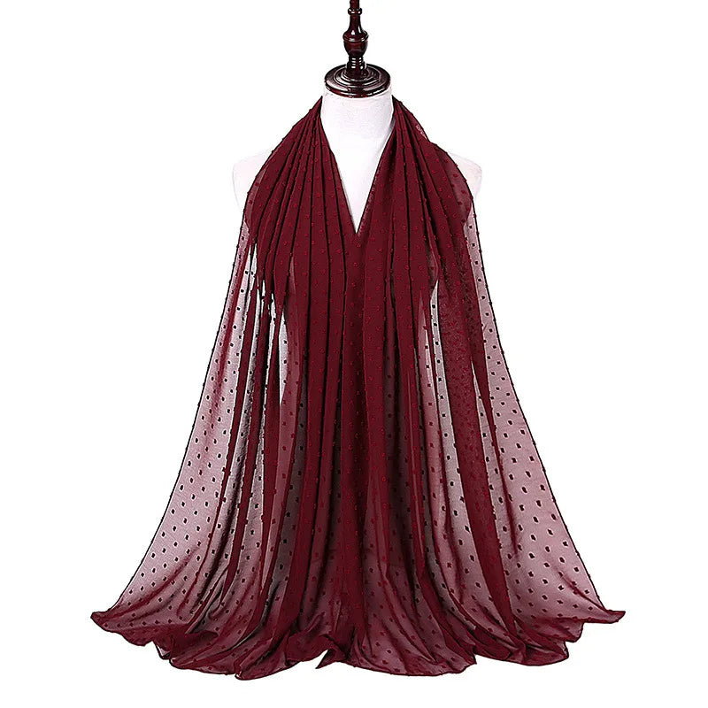 70*175cm Muslim Chiffon Hijab Shawls Scarf Women Solid Color Head Wraps Women Hijabs Scarves Ladies Foulard Femme Muslim Veil