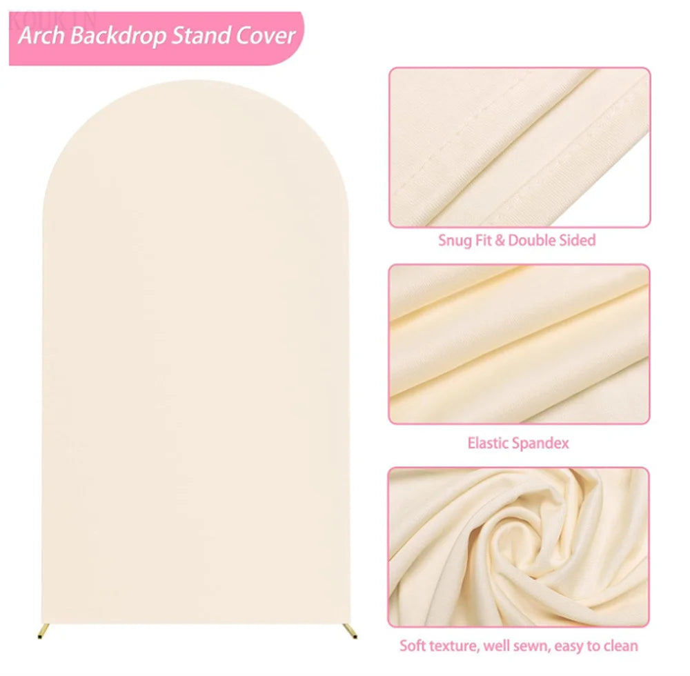 Arch Cover Backdrop Wedding Cover Birthday Party Decoration Background  Shower Photograph Backdrop White Elastic Arch Cover