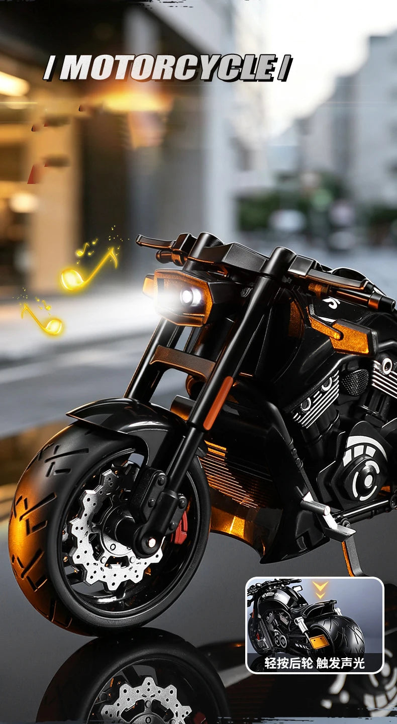 Diecast V Rod Night Rod Special Cruiser Motorcycle Model 1 to 10 Scale