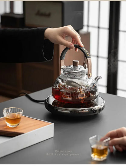 Glass Kettle Household Tea Set Small Steaming Teapot Electric Clay Stove Set