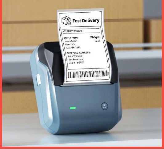 B31 Thermal Label Printer, Bluetooth Wireless Barcode Sticker Maker 20–77mm, High-Speed Inkless Label Printer for Clothing & Jewelry