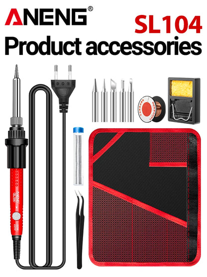 Electric Soldering Iron 11 Kits Set Ceramic Heater Solder Tips Quick Tin 60W Equipment Electric Welding Repair Tools