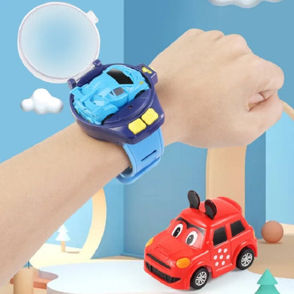 Children's Watch Remote Control Car Electric Alloy Mini Watch Car Parent Child Interaction 2.4G Remote Control Racing Toy Gift