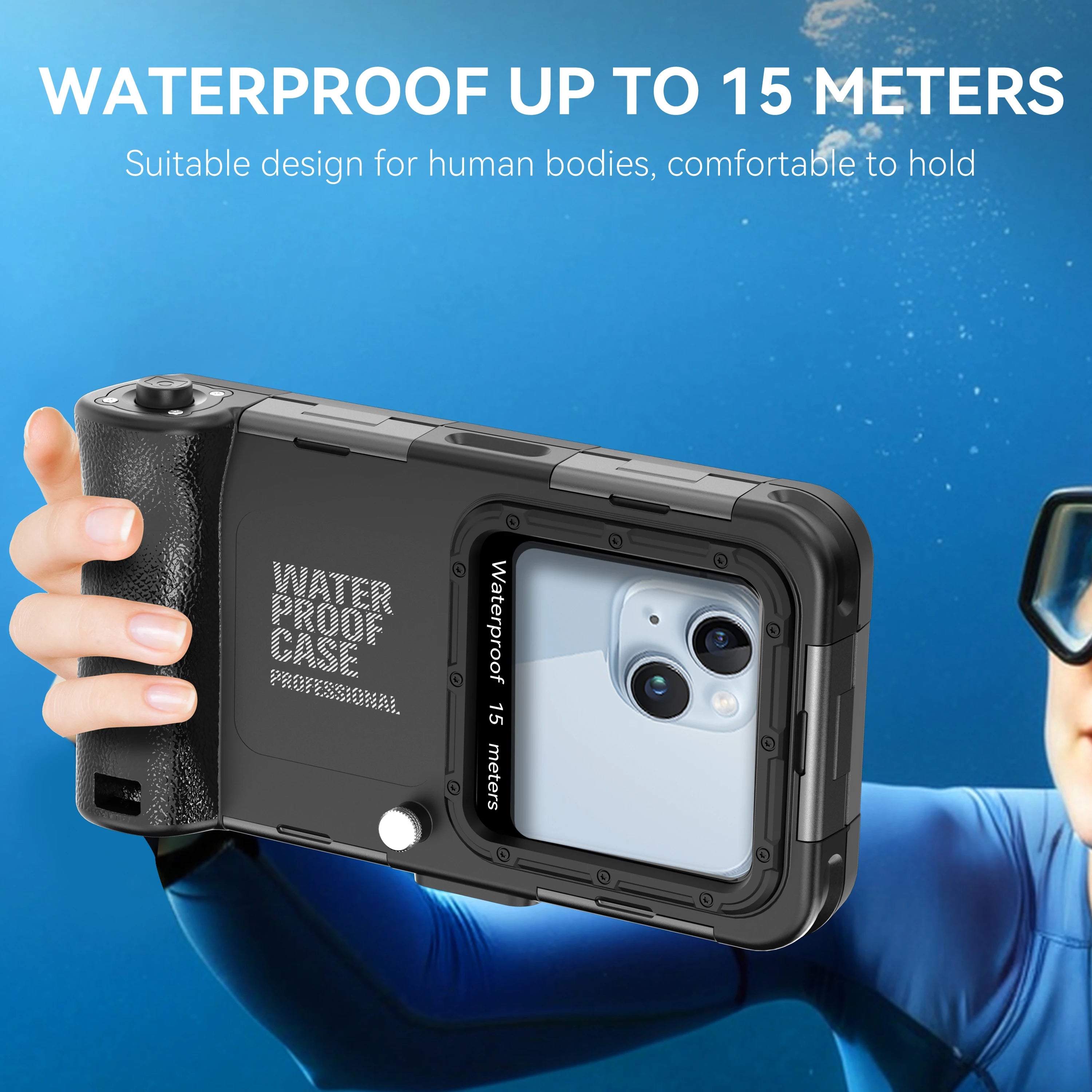 for iPhone series IP68 standard 15M/50ft diving/swimming photography professional diving waterproof phone case