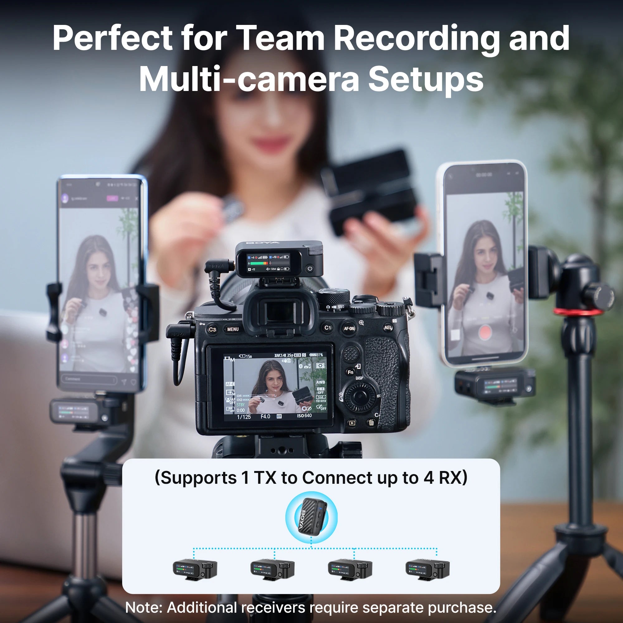 MIC 2 Wireless Lavalier Lapel Microphone for iPhone 15/16 Type-C Devices Android Camera Video Recording Vlog Streaming