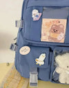 Popular Pink Purple Color Girls High School Student Backpack Bags
