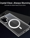For Magsafe Magnetic Wireless Charging Case For Samsung S24 S23 Ultra S22 Plus S21 S20 FE Hard Transparent Shockproof Cover