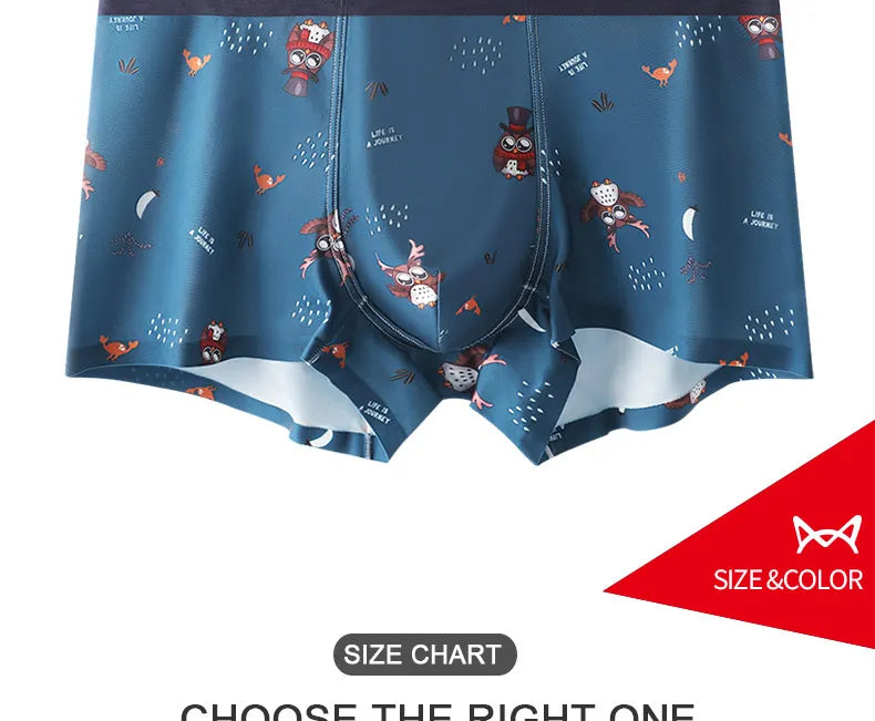 Men’s Funny Boxer Panties – 3-Pack Cotton Underwear