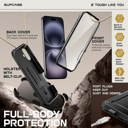 For iPhone 16 Plus Case 6.7 inch (2024) UB Pro Full-Body Heavy Duty Rugged Phone Case with Built-in Screen Protector