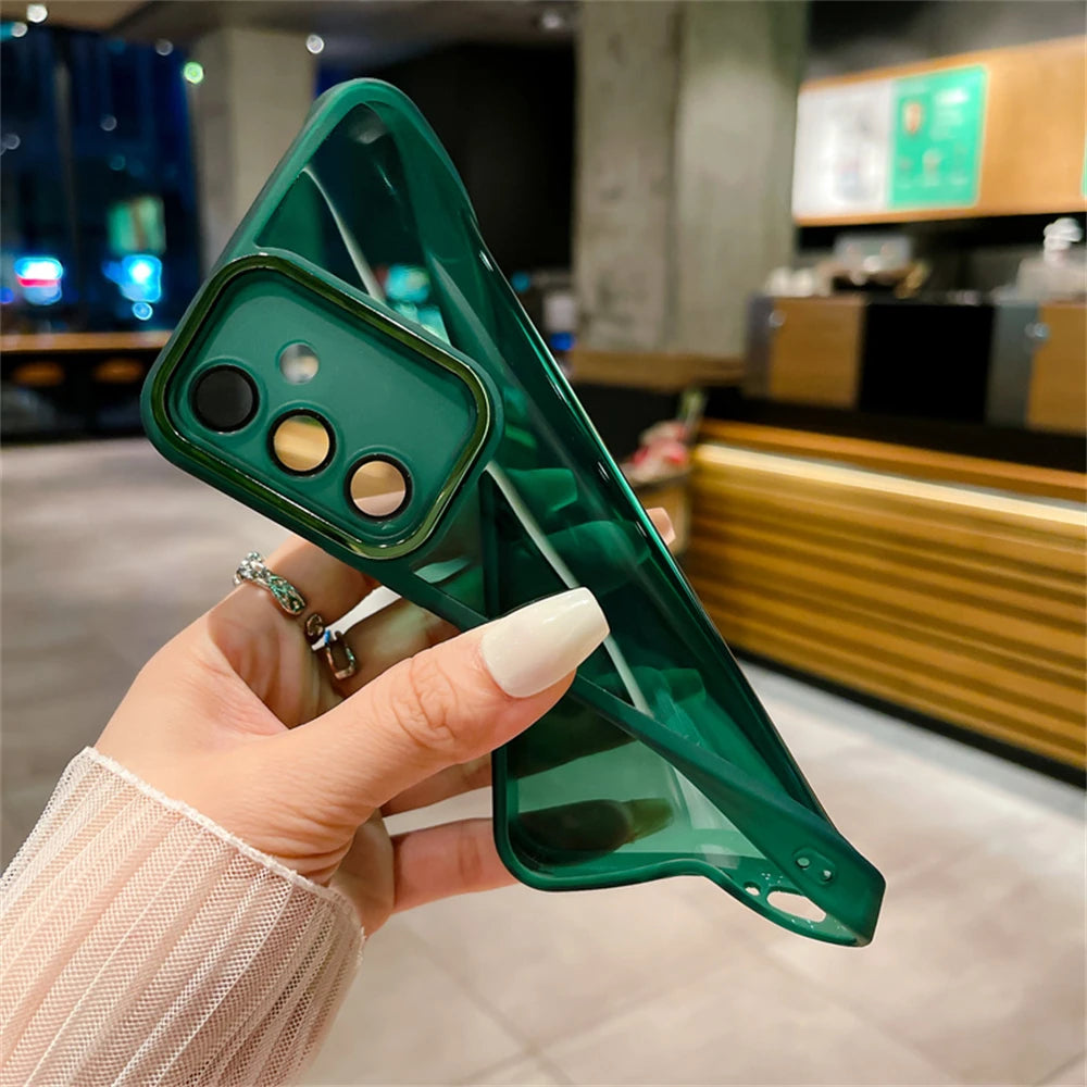 Plating Lens Soft Silicone Clear Case For Samsung S24 S23 S22 Ultra Plus  Cover