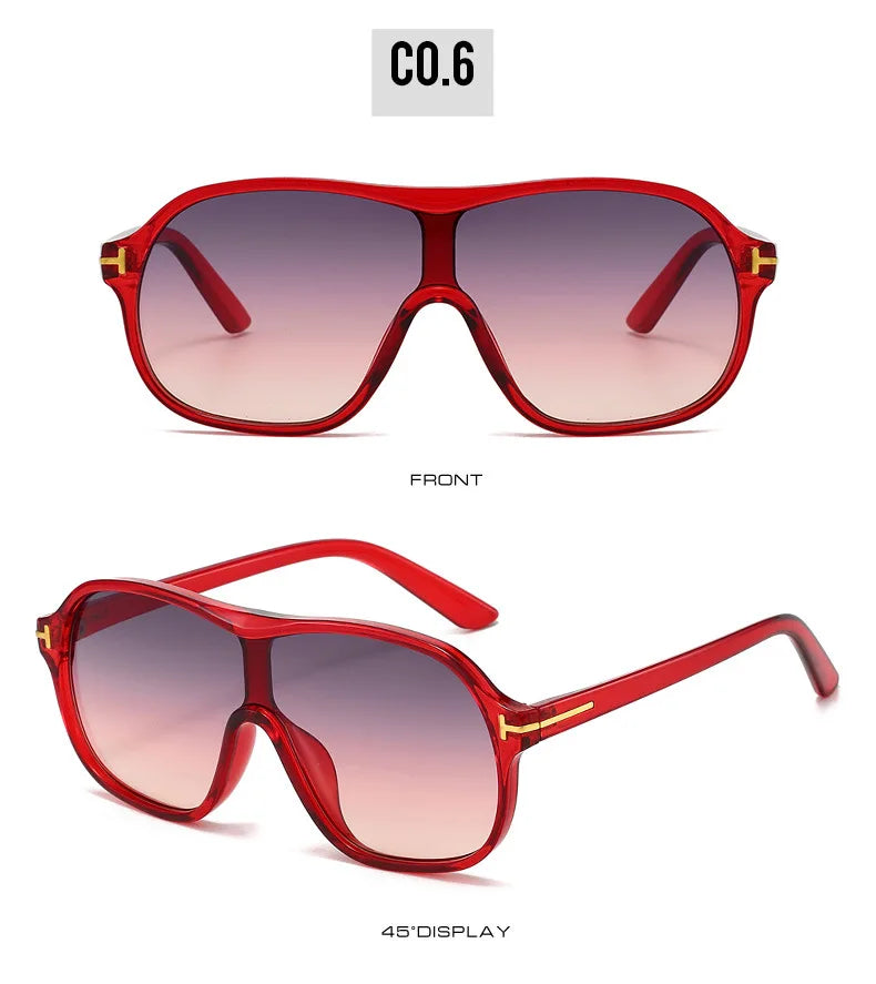 Retro Sunglasses T-Piece Large Frame Sun Glasses Trend Man Toad Eyewear Outdoor Fashion Sunscreen Eyeglasses UV400