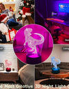 3D Night Light USB LED Touch 7 Color Changing Bedside Lamp Home Decoration Baby Nursery Bedroom Light
