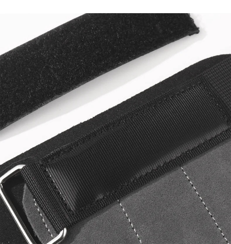 Cowhide Gym Gloves Grips Anti-Skid Weight Power Belt Lifting Pads Deadlift Belt Workout Crossfit Fitness Gloves Palm Protection