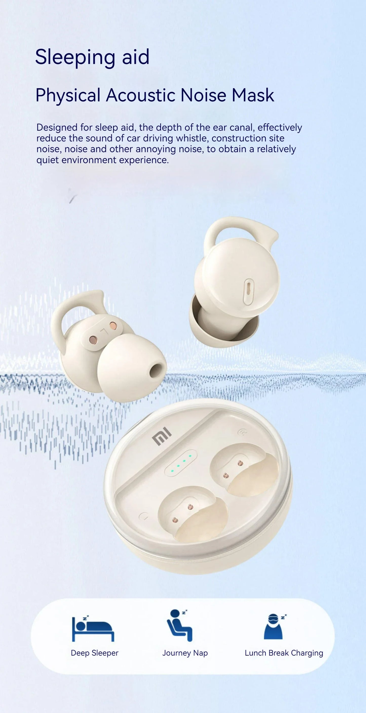 XIAOMI TWS Wireless Earbuds Bluetooth5.3 Sleeping Headphone Invisible Mini Earphone Noise Cancelling Comfortable Headset