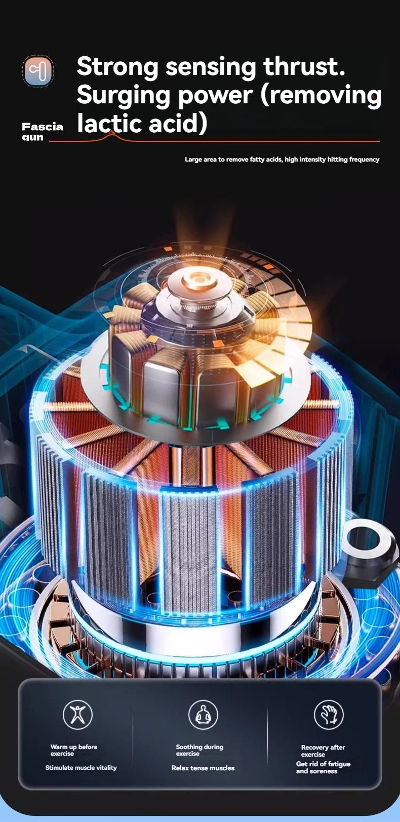 Smart Fascia  Electric Massager Massage Hammer Rechargeable Fascia  Home Handheld Hammer Back Artifact Body  Massager