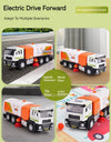 1:50 Electric Vacuum Cleaner Sweeper Garbage Truck Model Toy Alloy Diecast Light Sound Engineering Vehicle Gifts for