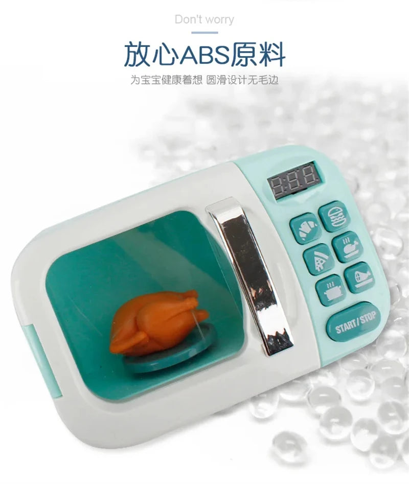 Kitchen Toys for Girls Boys Home Appliances Juicer Washing Machine Toaster Microwave Egg Cooker  Play House Toys