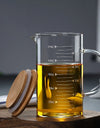 250/350/500/1000ml Glass Measuring Cup With Lid Heat-resistant With Scales Laboratory Beaker Handle Kitchen Measuring Mug