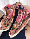 Square Women Scarves Silk Office Ladies Hair Neck Bandanna Headband Foulard Headcloth Muslim Headscarf Female muffler