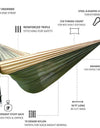 Portable Large Hammock 300x200cm Beach Hanging Bed for Camping Gear outdoor Swings Nylon Parachute Double Person Travel