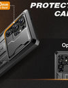 For Samsung Galaxy S25 Ultra Case Full-Body Heavy Duty Shockproof S25 Ultra Phone Case with Stand & Belt Clip Holster