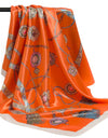 Women Scarf Silk Feeling Hair Neck Square Brand Office bandanna muffler Waiter Flight Attendants Handkerchief Rings wrap
