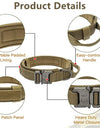 Dog Collar Durable Tactical Leash Set Adjustable Military Pet Collar Leash Medium Large Dog German Shepherd Training Accessories