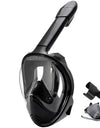 Full Face Snorkel Mask Snorkeling with Camera Mount 180 Degree Panoramic View Anti-Fog Anti-Leak Snorkeling Set for Adult Kids
