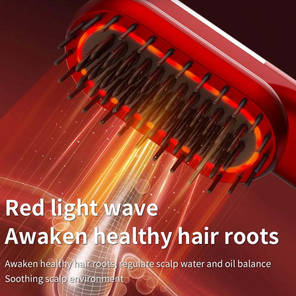 Wireless Straight Hair Comb Multi Functional Electric Head Massage Comb with Vibration Massage Function Hair Straightener