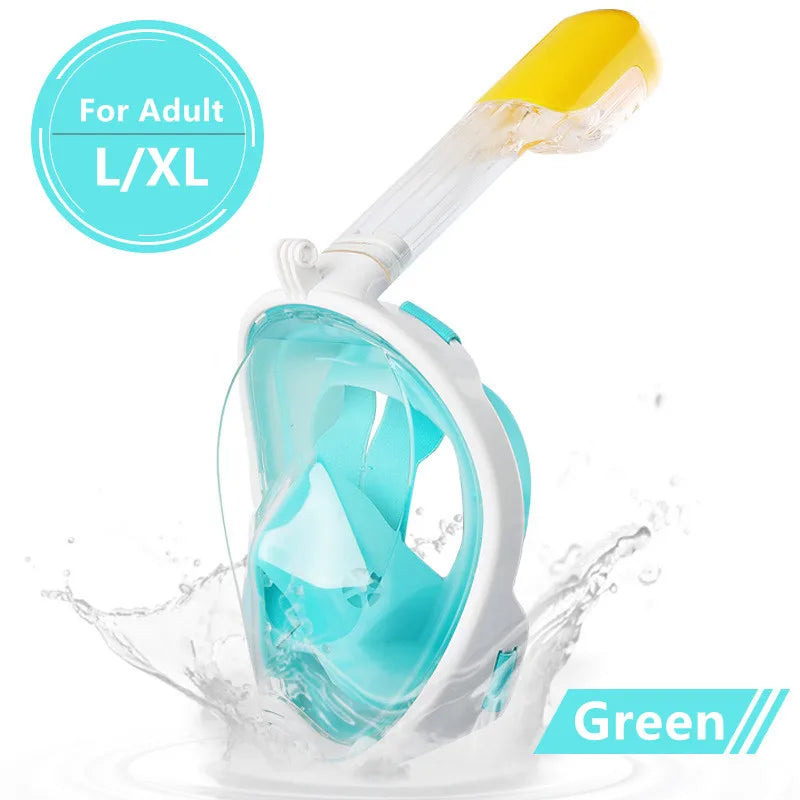 Underwater Scuba Anti Fog Full Face Diving Mask Snorkeling Respiratory Masks Safe Waterproof Swimming Equipment for Adult