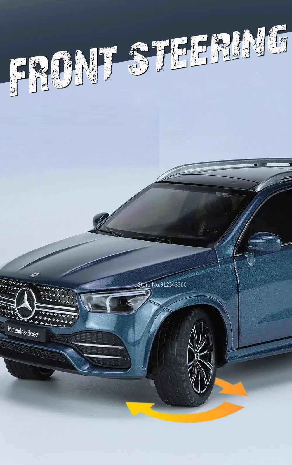 1:24 Scale S400L GLE350 Car Toy Model Doors Opened Sound Light Pull Back Metal Diecast Miniature Vehicle Collection Gift