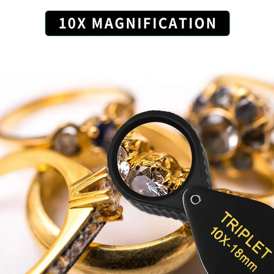 10X Hastings Triplet Jewelry Loupe Optical Glass Magnifier
