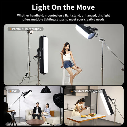 Inflatable Foldable Air Tube Light LED Light Fill Light 2700-6500K 2070Lux/0.5m with Remote control for Photography