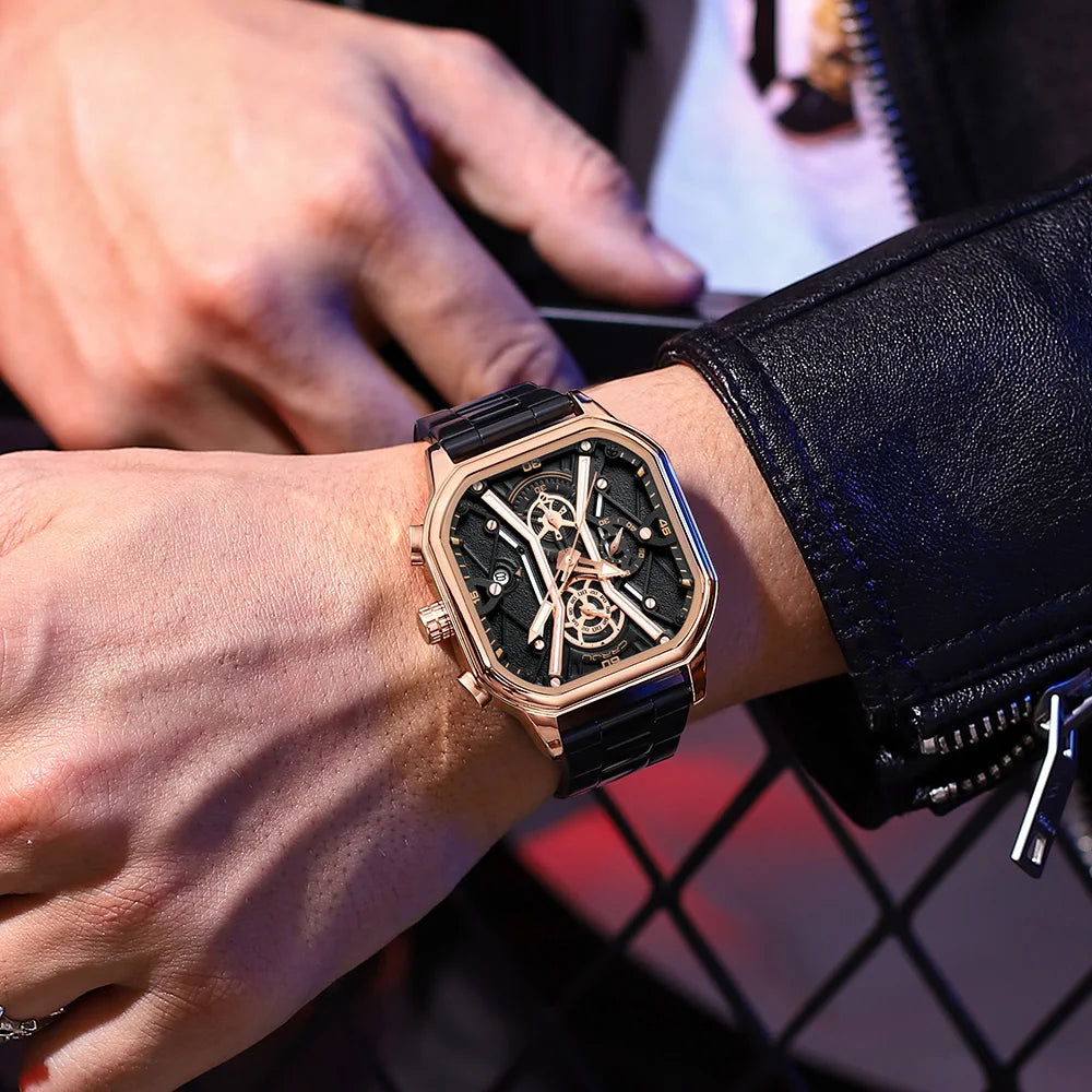 Men Watches Quartz High Quality Stainless Steel Top Brand Luxury Business Waterproof Luminous Chronograph Watch