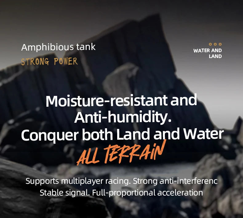 4WD RC Car 2.4G Amphibious 4 Wheel Remote Control Truck Climbing Off Road Waterproof Armored Vehicles 's Toys