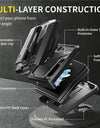 Dual Layer Rugged Protective Cover with Rotatable Belt Clip Screen Hinge Protection Case for Samsung Galaxy Z Flip 5