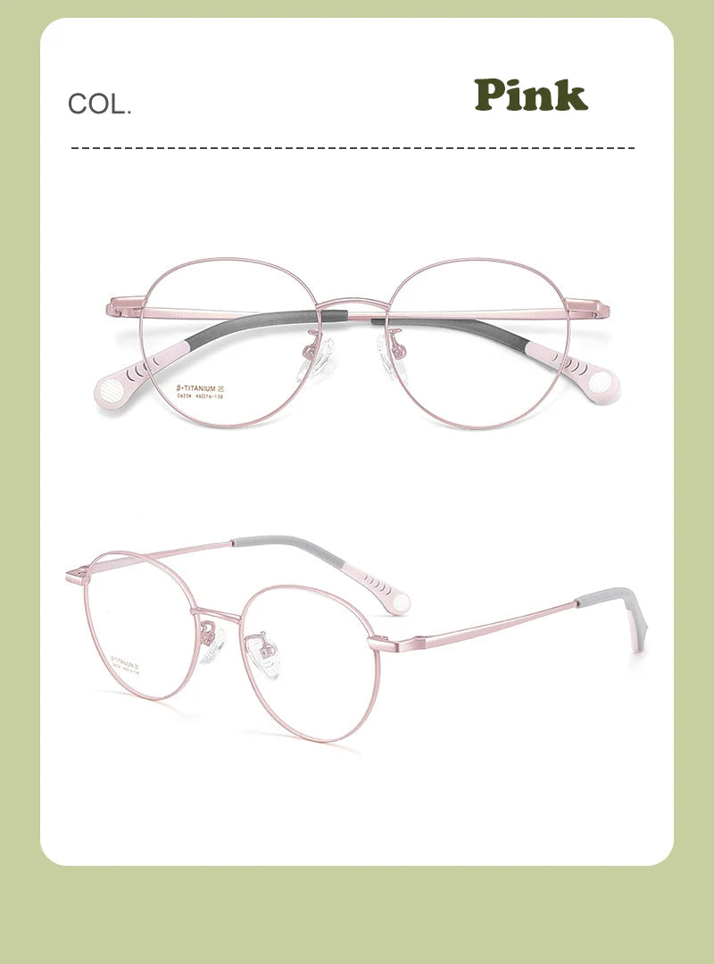 Oval Beta Titanium Eyeglasses Frame