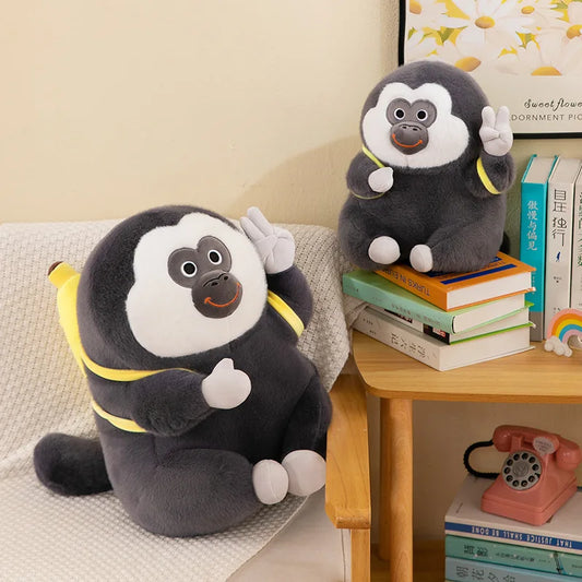 Ugly Cute Monkey Plush Stuffed Doll Banana Pillow Toy