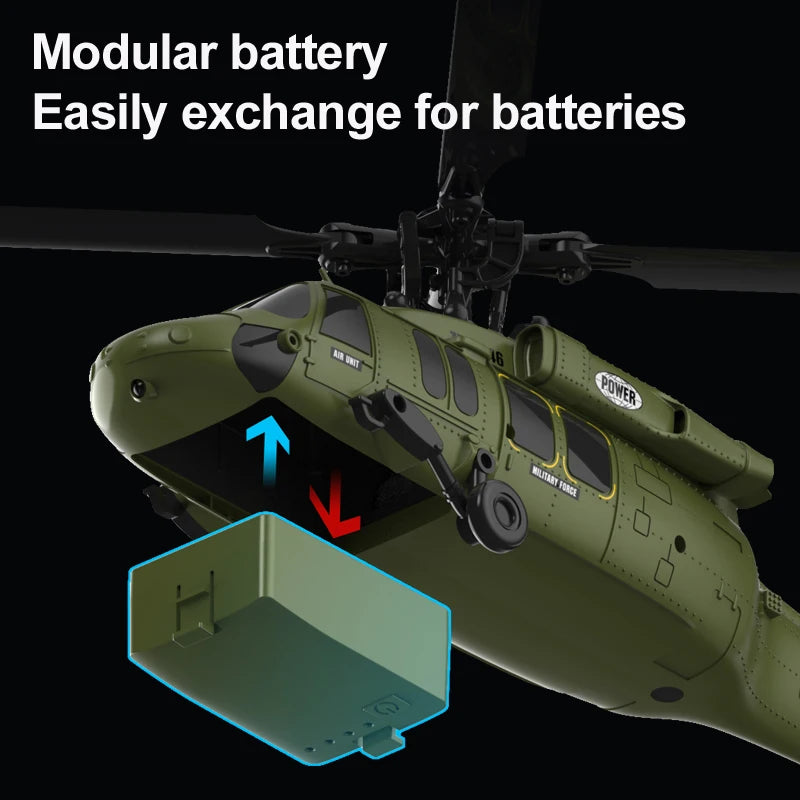 Remote Control Black Hawk Helicopter With Optical Flow Positioning